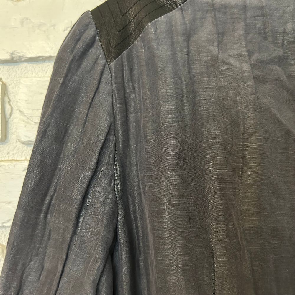 Badgley Mischka Women's Lightweight Long Jacket Size Small Gray Black - Picture 8 of 11